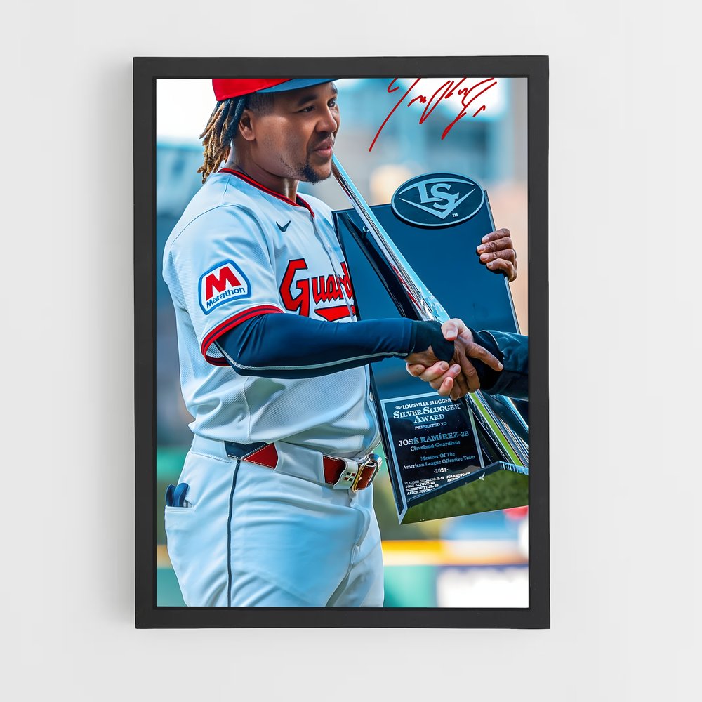 Poster Jose Ramirez – affiche Baseball (vue 2)